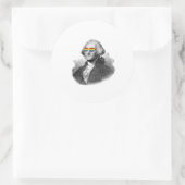 Sticker Rond Fierté de George Washington (Sac)