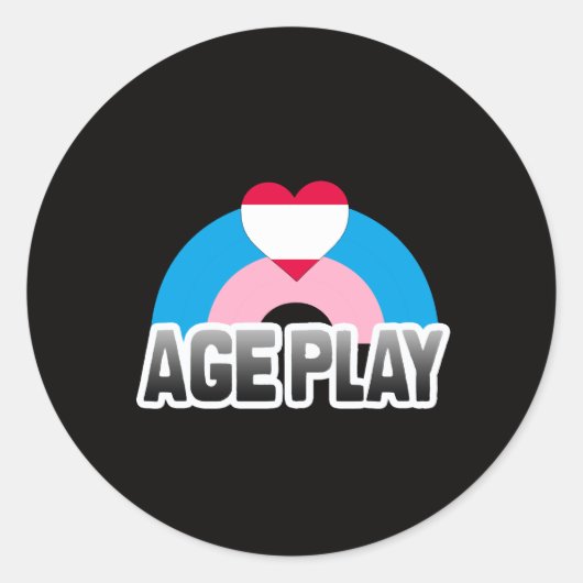Sticker Rond Fierté de jeu d'âge (Devant)