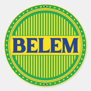 Sticker Rond Fierté de la ville de Belém – Identité brésilienne