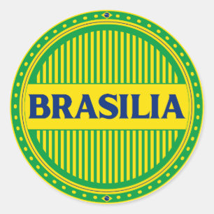 Sticker Rond Fierté de la ville de Brasilia – Identité brésilie