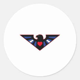 Sticker Rond Fierté de l'aigle en cuir