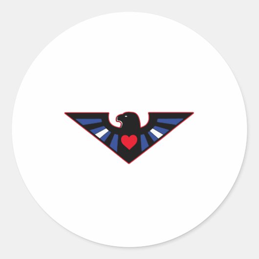 Sticker Rond Fierté de l'aigle en cuir (Devant)
