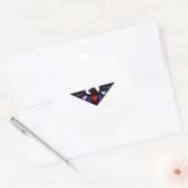 Sticker Rond Fierté de l'aigle en cuir (Enveloppe)