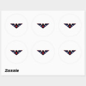 Sticker Rond Fierté de l'aigle en cuir (Feuille)