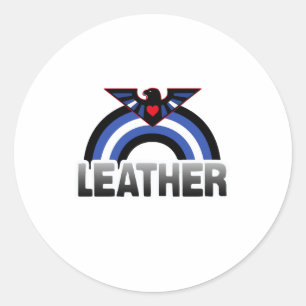 Sticker Rond Fierté de l'aigle en cuir