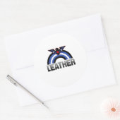 Sticker Rond Fierté de l'aigle en cuir (Enveloppe)
