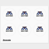 Sticker Rond Fierté de l'aigle en cuir (Feuille)