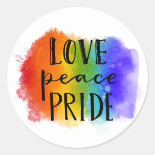 Sticker Rond Fierté de l'amour pour la paix