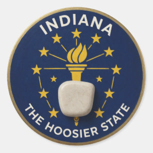Sticker Rond Fierté de l'État de l'Indiana