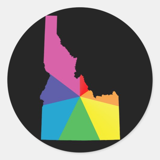 Sticker Rond fierté de l'idaho. (Devant)