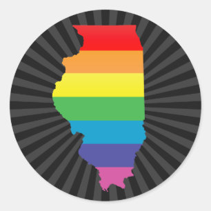 Sticker Rond fierté de l'Illinois