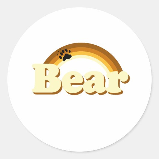 Sticker Rond Fierté de l'ours (Devant)