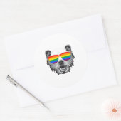 Sticker Rond Fierté de l'ours grizzly (Enveloppe)