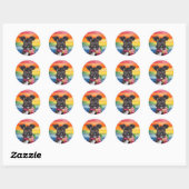Sticker Rond Fierté de mini-Schnauzer (Feuille)