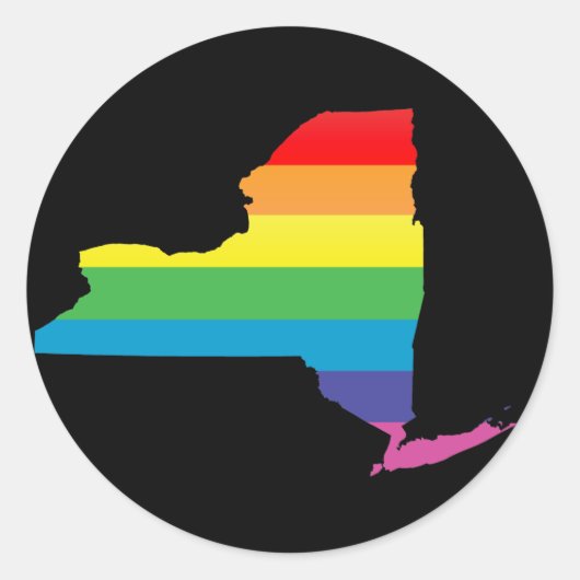 Sticker Rond fierté de new york. (Devant)