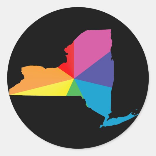 Sticker Rond fierté de new york. (Devant)