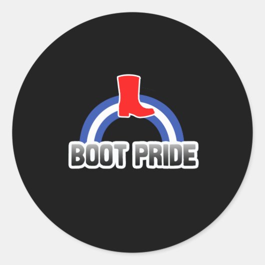 Sticker Rond Fierté des bottes (Devant)