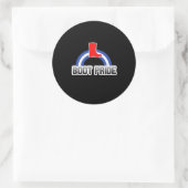 Sticker Rond Fierté des bottes (Sac)