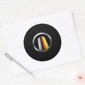 Sticker Rond Fierté des Cheveux Longs (Enveloppe)