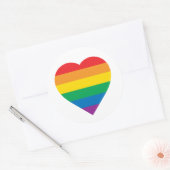 Sticker Rond fierté | Design arc-en-ciel coloré (Enveloppe)