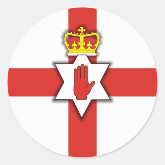 Sticker Rond Fierté d'Irlande du Nord (Devant)