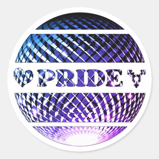 Sticker Rond Fierté disco ball, lgbtq (Devant)