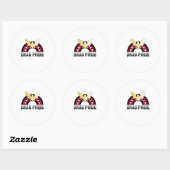 Sticker Rond Fierté du Drag (Feuille)