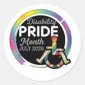 Sticker Rond Fierté du handicap (Devant)