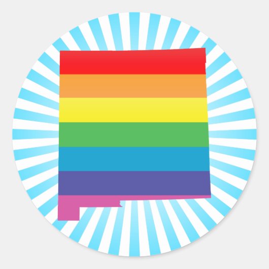 Sticker Rond fierté du nouveau-mexique. (Devant)
