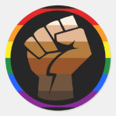 Sticker Rond Fierté du QPOC (Devant)