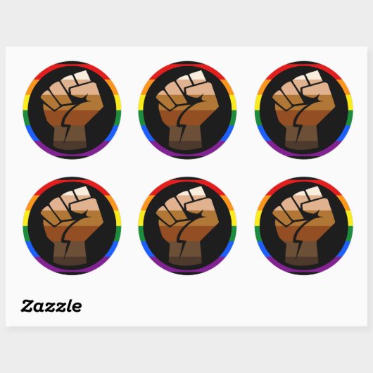 Sticker Rond Fierté du QPOC (Feuille)