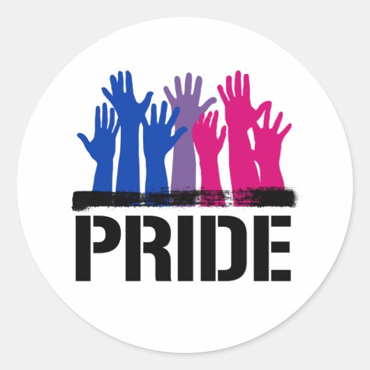 Sticker Rond Fierté ensemble bisexuelle (Devant)
