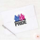 Sticker Rond Fierté ensemble bisexuelle (Enveloppe)