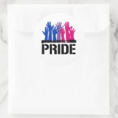 Sticker Rond Fierté ensemble bisexuelle (Sac)