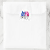 Sticker Rond Fierté ensemble bisexuelle (Sac)