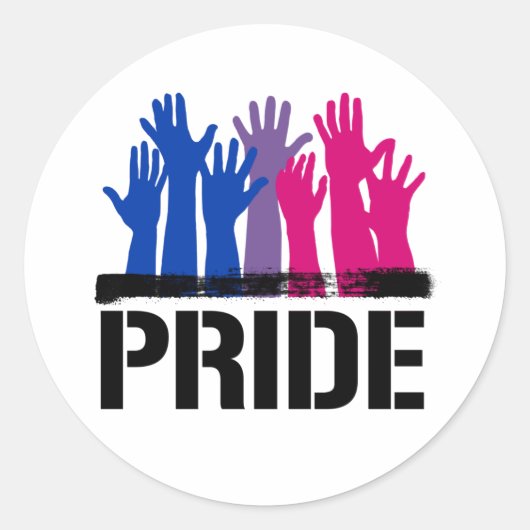 Sticker Rond Fierté ensemble bisexuelle (Devant)