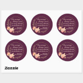 Sticker Rond Fierté et préjugés Citation I - Style mignon (Feuille)