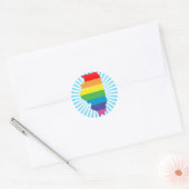 Sticker Rond fierté illinoise. (Enveloppe)