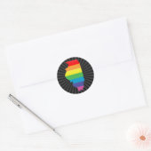 Sticker Rond fierté illinoise. (Enveloppe)