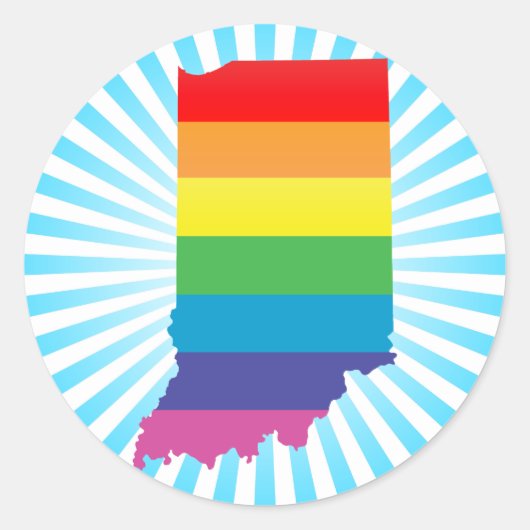 Sticker Rond fierté indiana. (Devant)