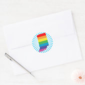 Sticker Rond fierté indiana. (Enveloppe)