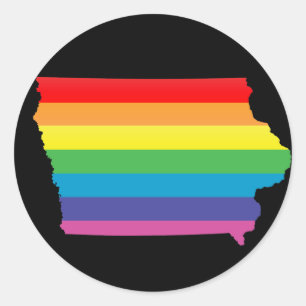 Sticker Rond fierté iowa.