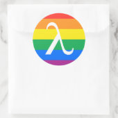 Sticker Rond Fierté LGBT et activisme Lambda (Sac)