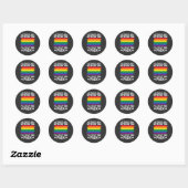 Sticker Rond Fierté LGBT Si ce drapeau vous offense Je vous aid (Feuille)