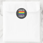 Sticker Rond Fierté LGBT Si ce drapeau vous offense Je vous aid (Sac)