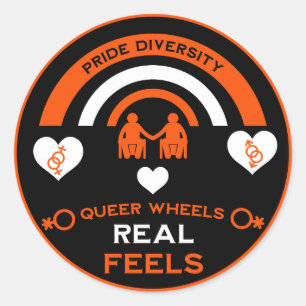 Sticker Rond Fierté LGBTQ Gay Handelchair