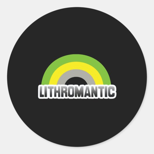 Sticker Rond Fierté lithromantique (Devant)