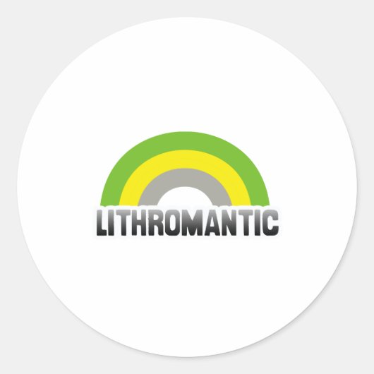 Sticker Rond Fierté lithromantique (Devant)