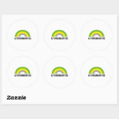 Sticker Rond Fierté lithromantique (Feuille)