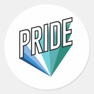 Sticker Rond Fierté masculine gay éclatée